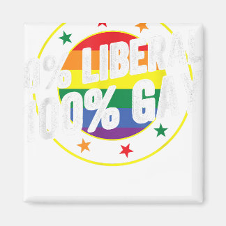 0 Liberal 100 Gay LGBT Design for Conservatives Magnet