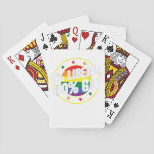 0 Liberal 100 Gay LGBT Design for Conservatives Playing Cards