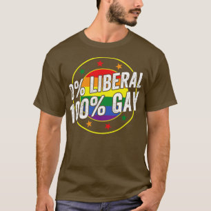 0 Liberal 100 Gay LGBT Design for Conservatives T-Shirt