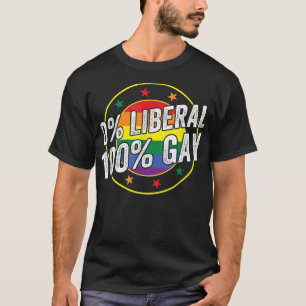 0 Liberal 100  Gay LGBT Design for Conservatives  T-Shirt