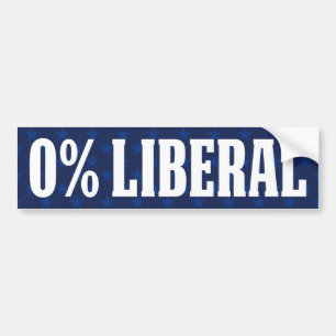 0% Liberal, anti liberal anti Biden Pro trump  Bumper Sticker
