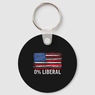 0% Liberal Zero Percent Anti Liberal Republican Ta Key Ring