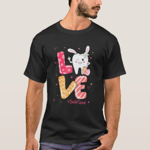 0 Love Dental Squad Bunny Ears Dentist Hygiene Egg T-Shirt