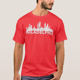 0 Love Philadelphia Skyline Downtown Cityscape Phi T-Shirt