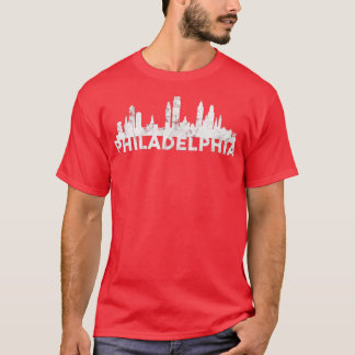 0 Love Philadelphia Skyline Downtown Cityscape Phi T-Shirt