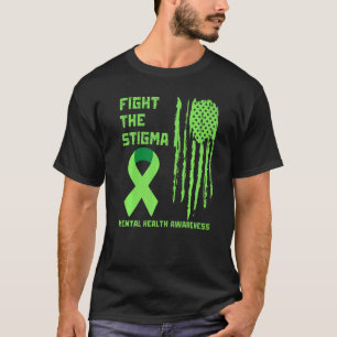 0 Mental Health Awareness In May 2022 Green Ribbon T-Shirt