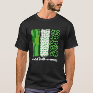 0 Mental Health Awareness Month Green Ribbon For W T-Shirt