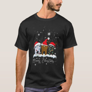 0 Merry Christmas Dentist Teeth Santa Hat Plaid De T-Shirt