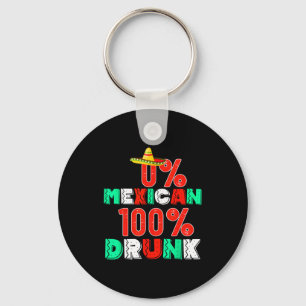 0% mexican 100% funny cinco de mayo 2025 key ring