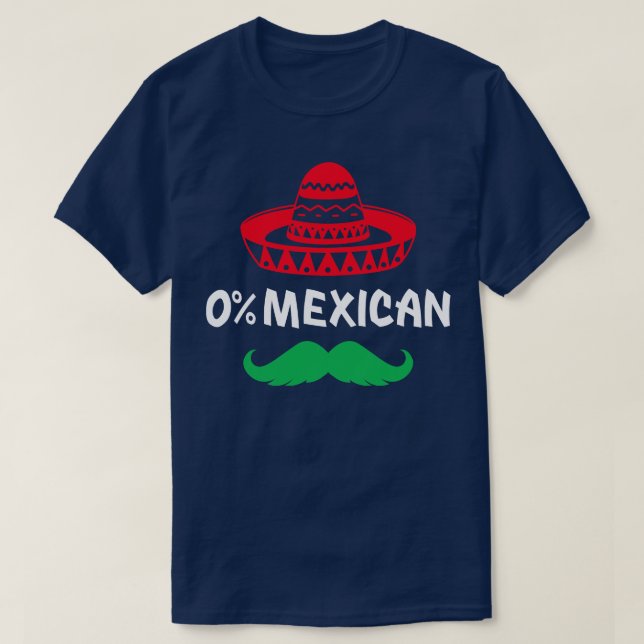 0 Mexican with sombrero and moustache for T-Shirt (Design Front)