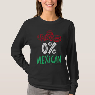 0 Mexican With Sombrero And Mustache For Cinco de T-Shirt