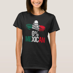 0 Mexican With Sombrero And Mustache For Cinco de T-Shirt