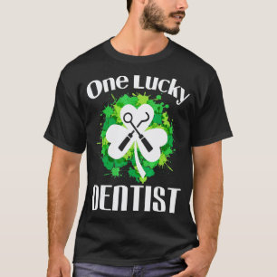 0 One Lucky Dentist Funny St Patrick's Day Dental T-Shirt