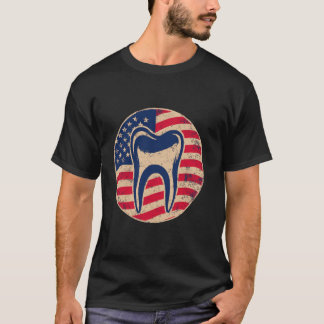 0 Paediatrics Dentist Dentistry Patriotic Dental M T-Shirt