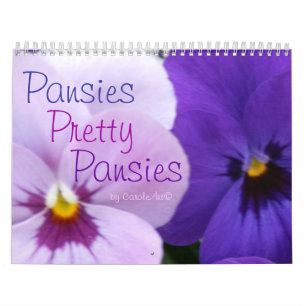 0 Pansies, Pretty Pansies 18 Months Calendar
