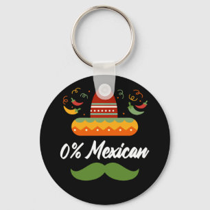 0 Percent Mexican Cinco De Drinko Cinco De Mayo Key Ring