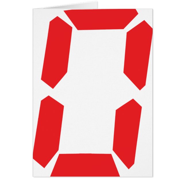 0 red alarm clock number digital zero (Front)