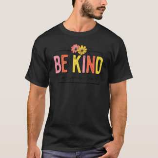 0 Retro Floral Be Kind To Your Mind Mental Health  T-Shirt