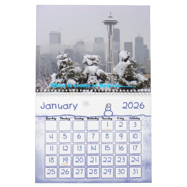 0-seattle_master[1], I LOVE Seattle, I LOVE SEA... Calendar (Jan 2026)