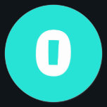 0 Small Round Turquoise Number Stickers by Janz<br><div class="desc">Sticker Designs by Janz © 2008-2017 Jan Fitzgerald. All rights reserved. Graphic Design,  Artwork,  & Photography by Jan & Michael Fitzgerald.</div>