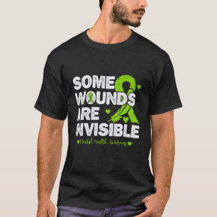 0 Some Wounds Are Invisible Ribbon Mental Health A T-Shirt