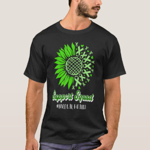 0 Support Squad Mental Health Awareness Green Ribb T-Shirt