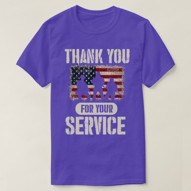 0 Thank You for Your Service Shirt Patriotic Veter (Design Front)