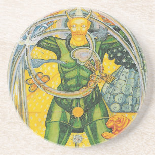 0. The Fool - Thoth Tarot Coaster