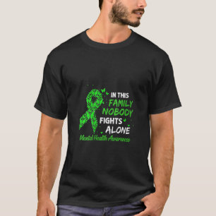 0 Womens Butterfly Ribbon Nobody Fights Alone Ment T-Shirt