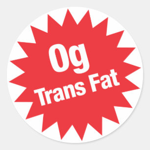 0g Trans Fat Sticker