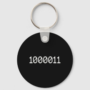 1000011 Binary Code 67 Meme Computer Coding Funny  Key Ring