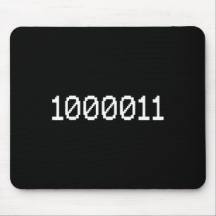 1000011 Binary Code 67 Meme Computer Coding Funny  Mouse Mat