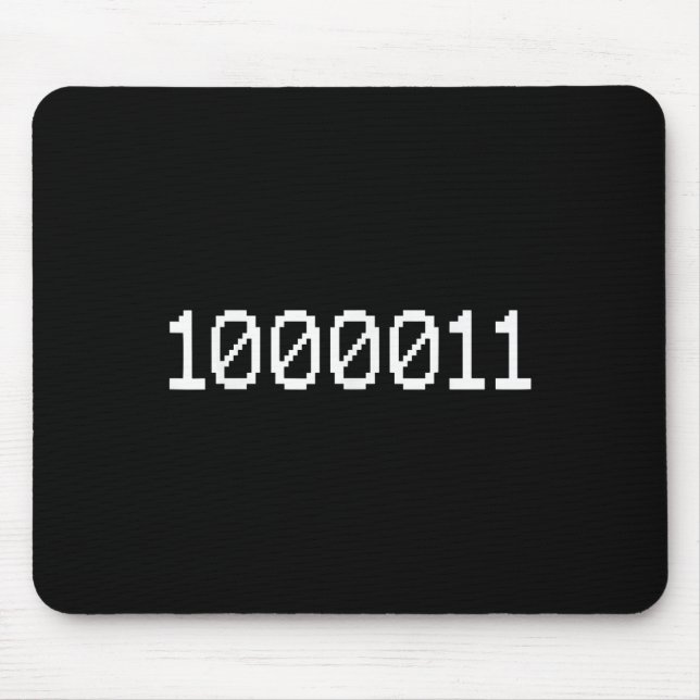 1000011 Binary Code 67 Meme Computer Coding Funny  Mouse Mat (Front)