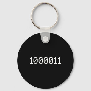 1000011 Binary Code For 67 Funny Tech Meme Compute Key Ring