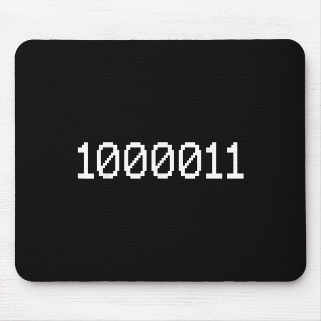 1000011 Binary Code For 67 Funny Tech Meme Compute Mouse Mat (Front)