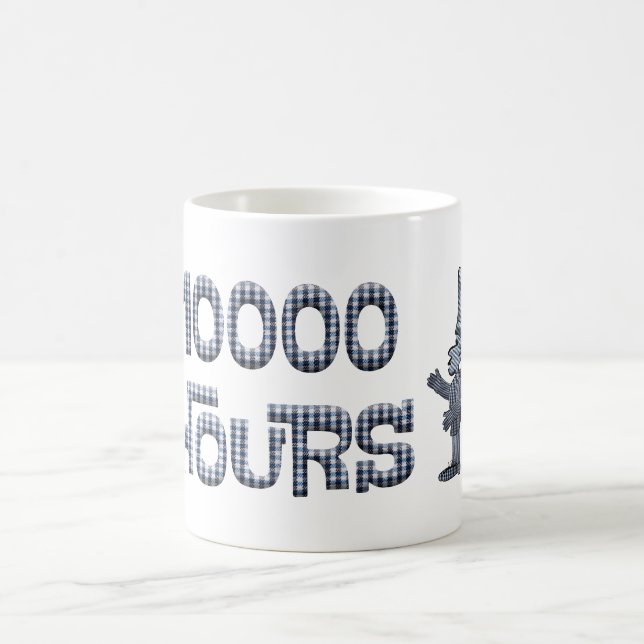  10000 hours with an overlay of gingham fabric as  coffee mug (Center)