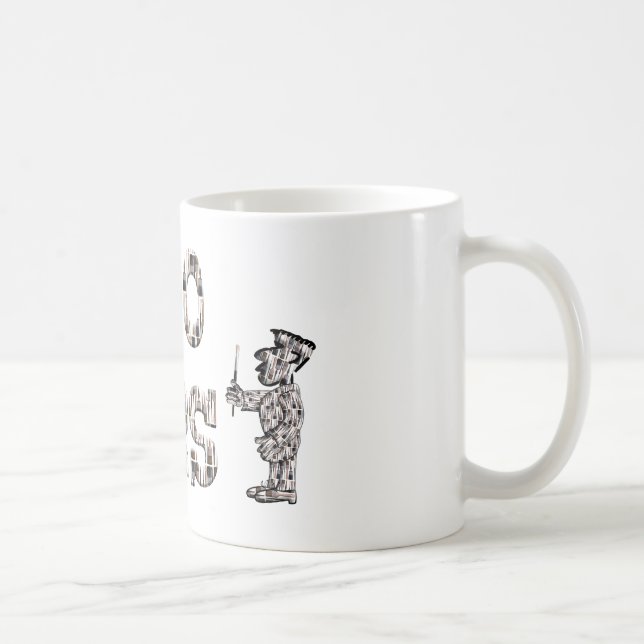10000 hours with an overlay of paint brushes.  coffee mug (Right)