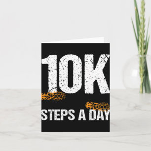 10000 Steps A Day New Year Health And Fitness Goal Card