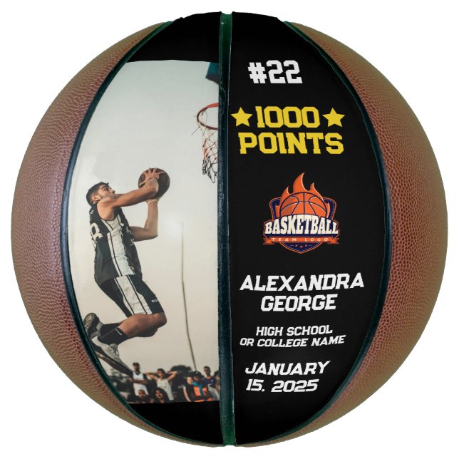 1000 Career Points Scorer Milestone Celebration  Basketball (Vertical)