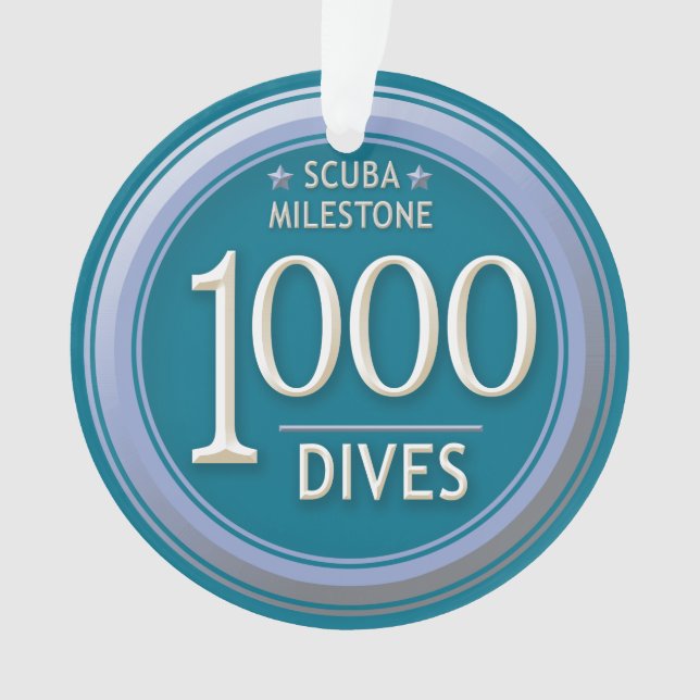 1000 Dives Ornament (Front)