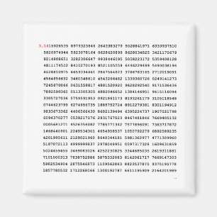 1000 First Digits Pi Number Mathematical symbol Magnet
