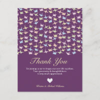 1000 Hanging Origami Paper Cranes Wedding (Purple)