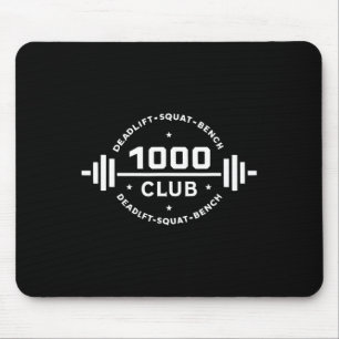 1000 Lb Club Body Building Workout Gym Weightlifte Mouse Mat