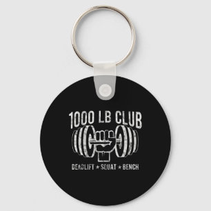 1000 Lbs Club Powerlifting Muscle Bodybuilding Gif Key Ring
