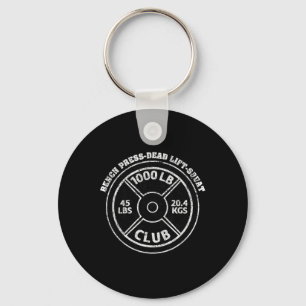 1000 Lbs Pound Club Gym Weightlifting Dead Lift Be Key Ring