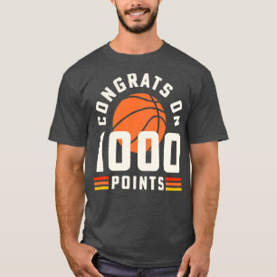 1000 Points Basketball Scorer Coach High School Ba T-Shirt