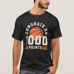 1000 Points Basketball Scorer Congrats Basketball  T-Shirt