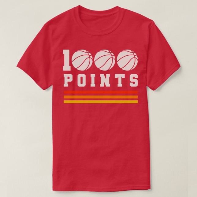 1000 Points Basketball Scorer High School Basketba T-Shirt (Design Front)