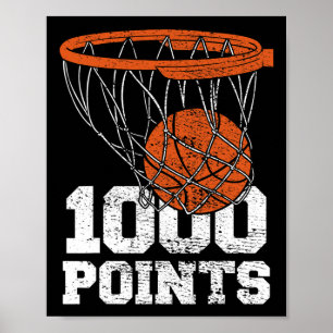 1000 Points Bysketbyll Scorer High School Bysketby Poster