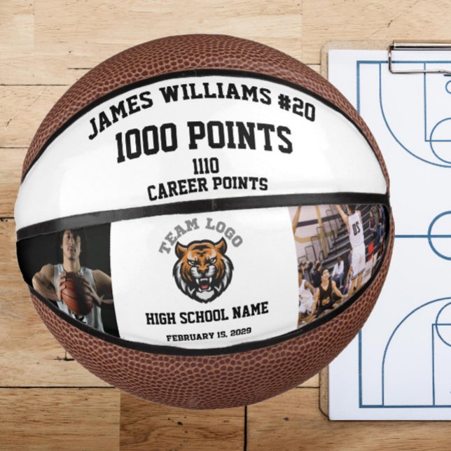 1000 Points Milestone With Custom Photos Mini Basketball (Creator Uploaded)